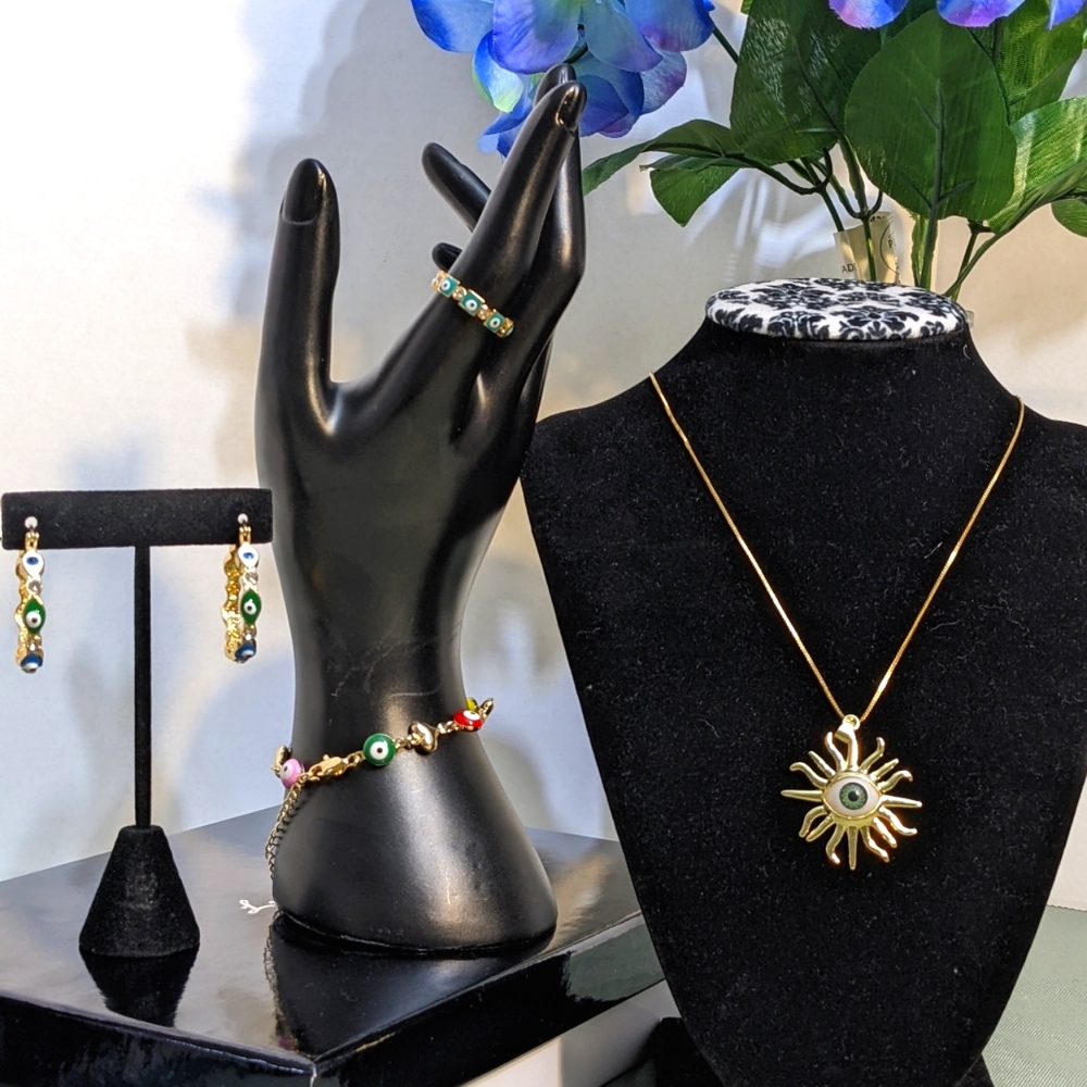 cute sets of eyes 3 pieces in gold foil
